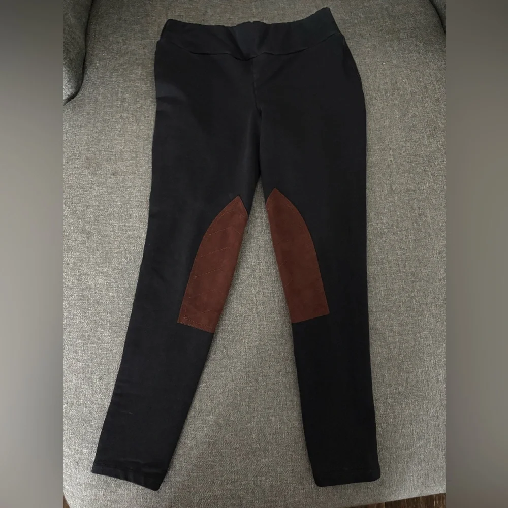 TUCKERNUCK Black Suede Patch Hughes Riding Legging-0316